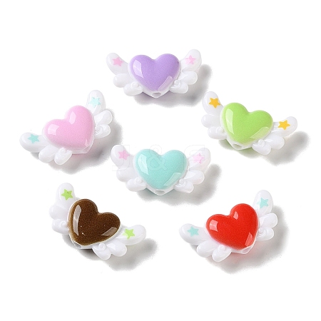 Printed Opaque Acrylic Beads AC-CBAA26B-09-1