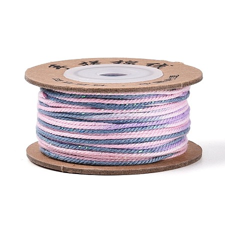 30M Segment Dyed Macrame Cotton Cord OCOR-T018-01K-1