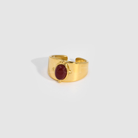 Oval Natural Carnelian Ring IR1864-1-1