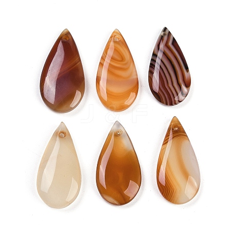 Natural Agate(Dyed & Heated) Pendants G-H082-02-1