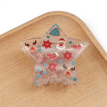 Christmas Theme PVC Claw Hair Clips PW-WGBF3A6-08-1