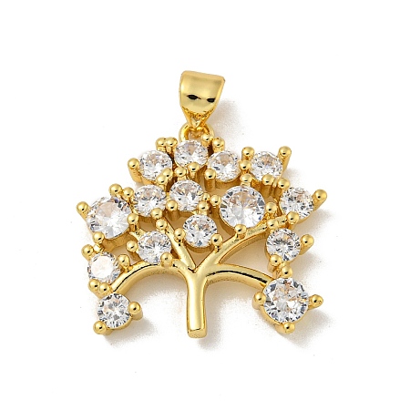 Brass Micro Pave Cubic Zirconia Pendants KK-N254-125G-1