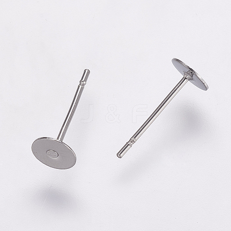 Non-Tarnish 304 Stainless Steel Stud Earring Settings LS-X-STAS-K146-009-5mm-1