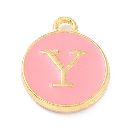 Golden Plated Alloy Enamel Charms X-ENAM-Q437-14Y-1