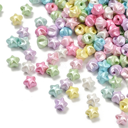 Opaque Acrylic Imitation Pearl Beads OACR-B031-52-1