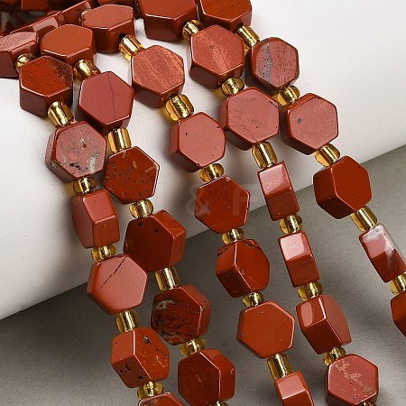 Natural Red Jasper Beads Strands G-F833-B15-01-1