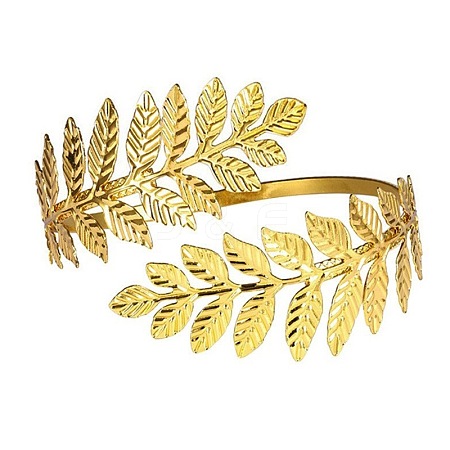 Leaf Alloy Arm Cuff Bangles for Women FS-WG391C2-01-1