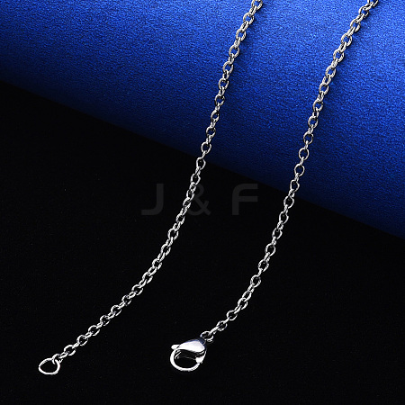 Non-Tarnish 304 Stainless Steel Cable Chain Necklace NJEW-S420-007A-P-1