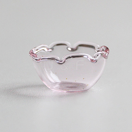 Flower Shape Transparent Miniature Glass Vase Bottles WG49445-02-1
