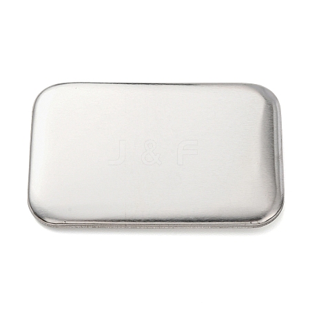 Rectangle Iron Blank Badge Button Parts IFIN-D004-02A-P-1