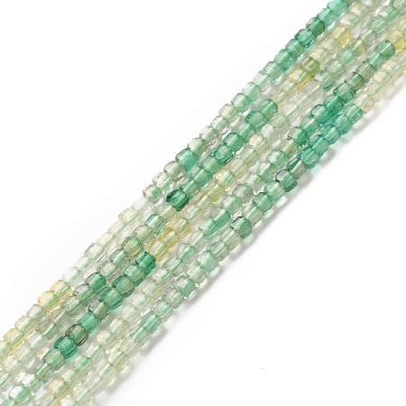 Synthetic Green Yellow Quartz Beads Strands G-G989-B03-1