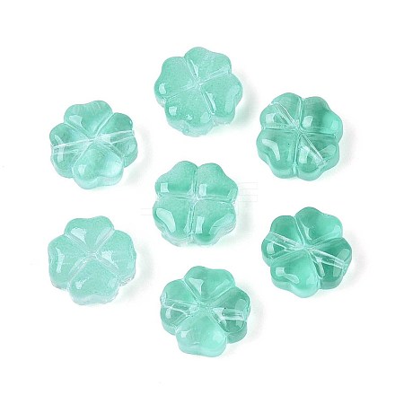 Transparent Spray Painted Glass Beads GLAA-N035-019-C04-1