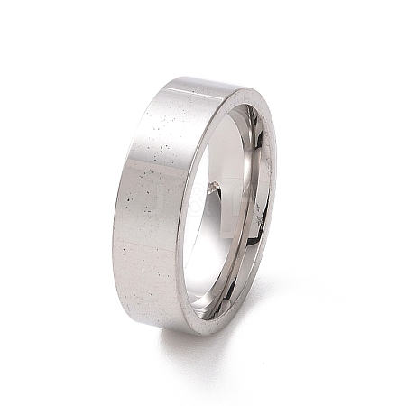 Non-Tarnish 201 Stainless Steel Plain Band Ring for Women RJEW-I089-34A-P-1