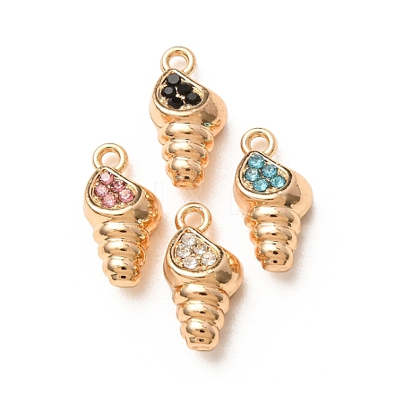 Alloy Rhinestone Pendants RB-CBAA597-01G-1