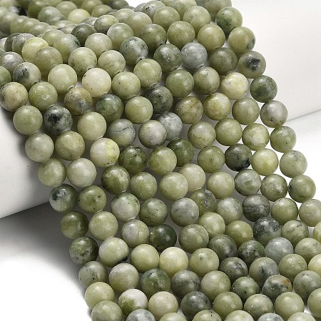 Natural Chinese Southern Jade Beads Strands G-Z158-A01-8mm-1