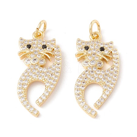 Brass Micro Pave Cubic Zirconia Pendants ZIRC-P098-06G-1