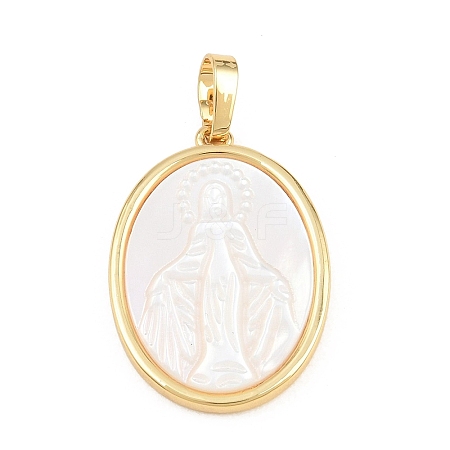 Brass with White Shell Pendants SH-CBA56CE-08G-04-1