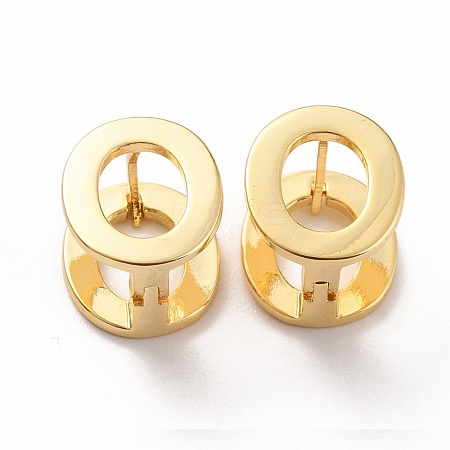 Initial Hoop Earrings for Women EJEW-P194-01G-O-1