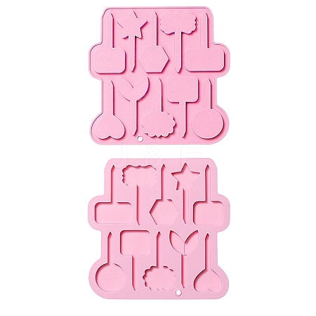 2Pcs DIY Cake Topper Food Grade Silicone Molds DIY-CJ0002-14-1