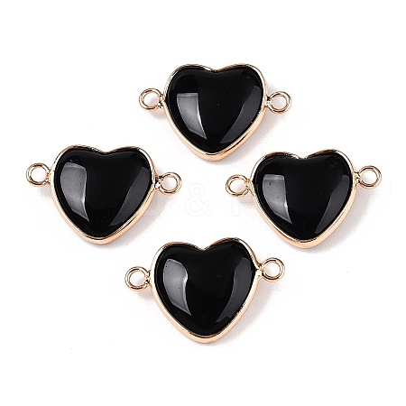 Natural Obsidian Love Heart Pendants G-T138-205D-G-1