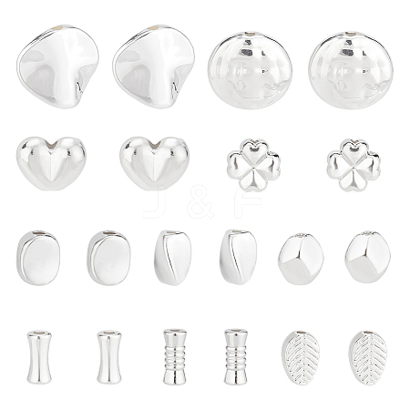 100Pcs 10 Styles Alloy Bead FIND-BC0004-58-1