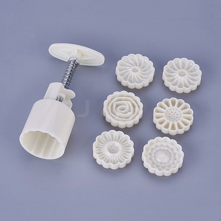 Plastic Moon Cake Moulds LS-DIY-WH0143-75B-1