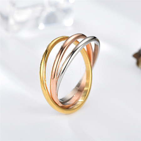 Stainless Steel Trinity Interlocking Finger Rings FS-WG6D755-02-1
