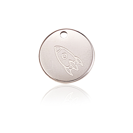 304 Stainless Steel Pendants STAS-CJC0003-47-1