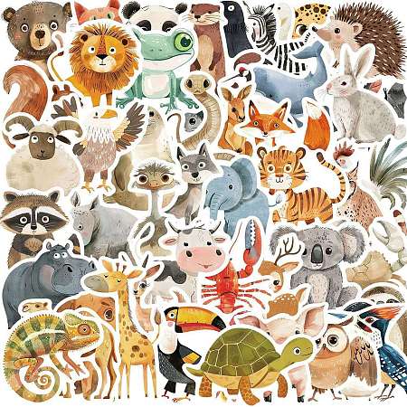 50Pcs 50 Styles PVC Sticker PW-WGD1252-01-1