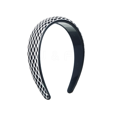 Fish Net Style Cloth Headband PW-WGB08C9-03-1