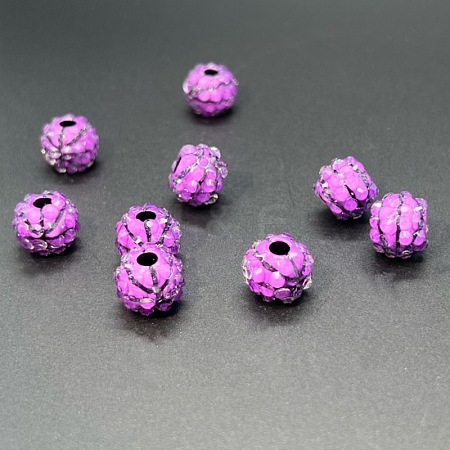 Opaque Acrylic Beads SACR-WH0008-028C-1