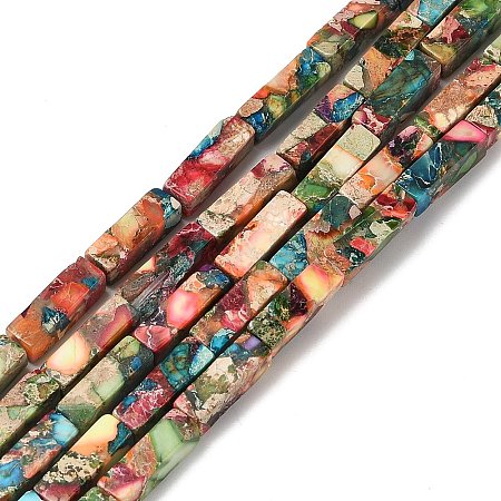 Dyed Synthetic Imperial Jasper Beads Strands G-H087-G01-01-1-1