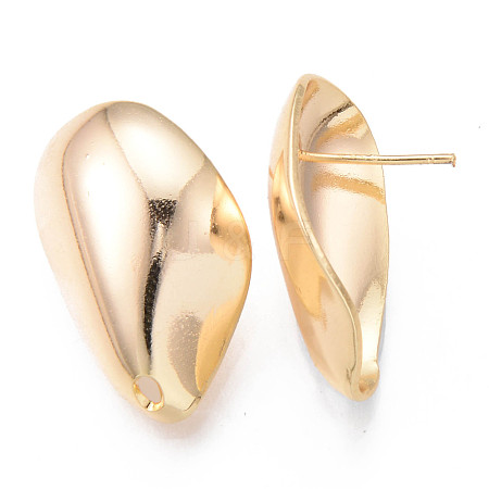 Brass Stud Earrings Findings KK-R116-016-NF-1