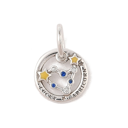 Luminous 925 Sterling Silver Rhinestone Constellation Charms STER-H114-01AS-02-1