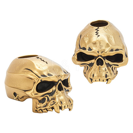 2Pcs Brass European Beads KK-PH0013-56AG-1