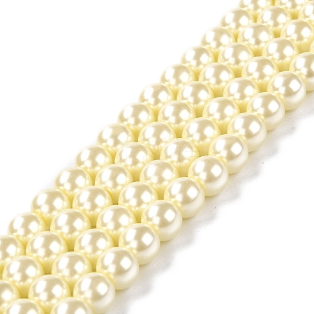 Eco-Friendly Glass Pearl Beads HY-J002-8mm-HX003-1