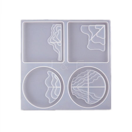 Terraced Fields & Mountains and Rivers Silicone Cup Mat Molds OCEA-PW0001-56A-1