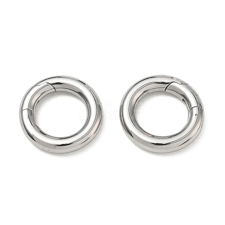 Tarnish Resistant 304 Stainless Steel Spring Gate Rings X-STAS-D070-01P-1