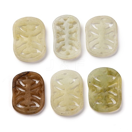 Dyed Natural Xiuyan Jade Carved Pendants G-M195-03-1