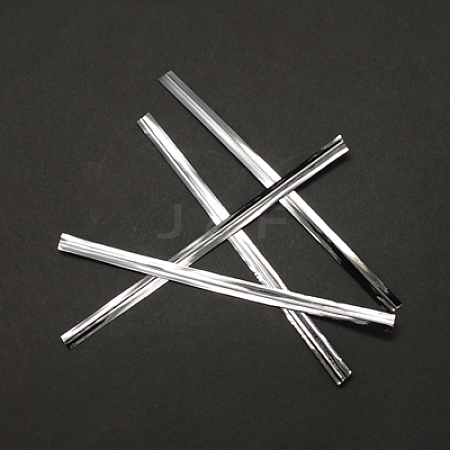 Silver Metallic Plastic Twist Ties for Candy Bags X-OCOR-R001-80mm-1-1