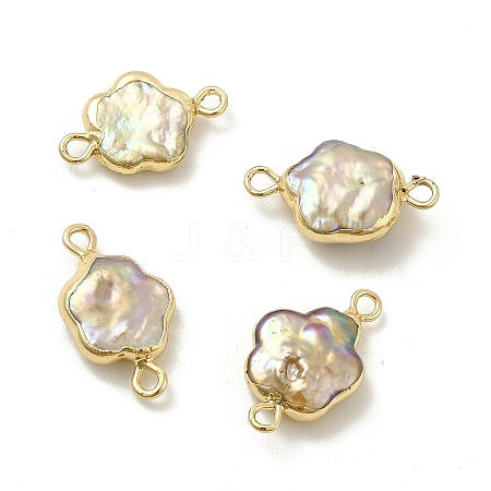 Baroque Natural Keshi Pearl Connector Charms PEAR-P004-22B-KCG02-1