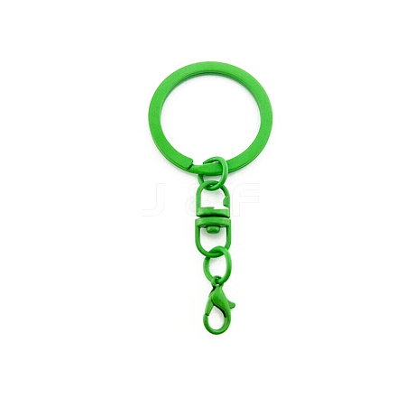Spray Painted Iron Keychain Swivel Clasps FIND-WH0111-355D-1