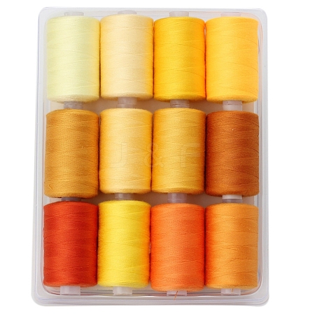 12 Colors Polyester Sewing Thread PW-WGD975A-19-1