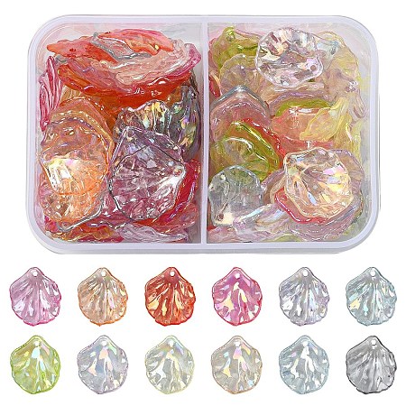 Autumn Theme Transparent Acrylic Pendants TACR-YW0003-50-1