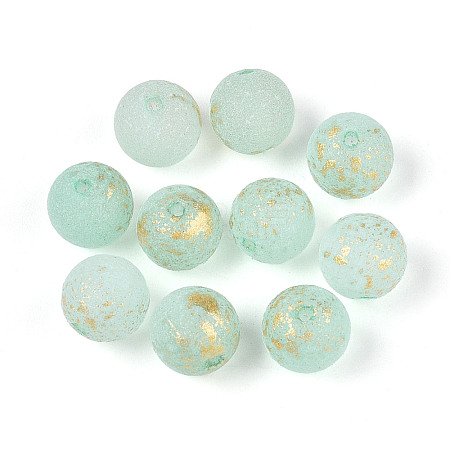 Baking Paint Glass Beads DGLA-N014-8mm-01J-1