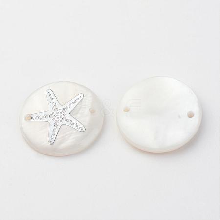 Freshwater Shell Links connectors SHEL-S247-14-1
