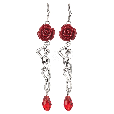 304 Stainless Steel Dangle Earrings EJEW-JE06065-S-1