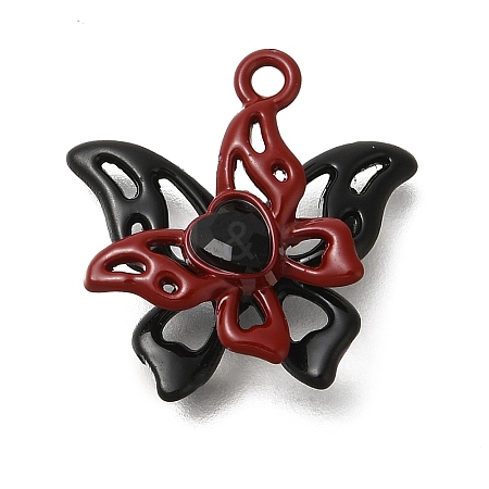 Red and Black Double Screen Alloy Pendants FIND-Z067-01B-01-1