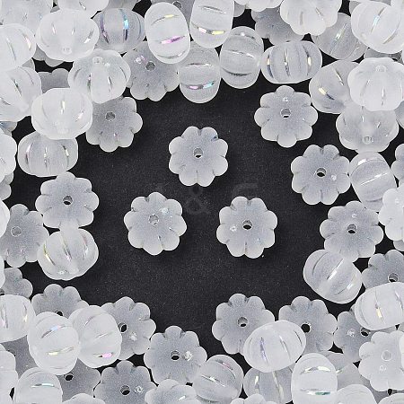 Frosted Transparent Acrylic Beads X1-OACR-P029-03B-06-1