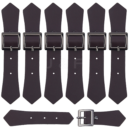 8 Sets PU Leather Sew on Toggle Buckles AJEW-HS0001-54A-1